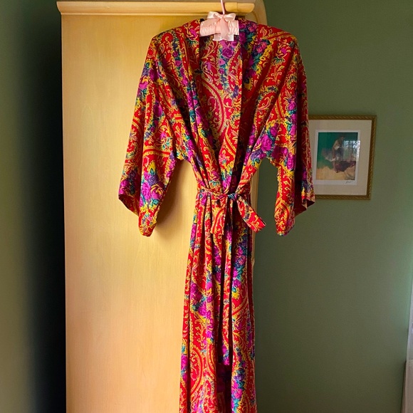 Terry Russo Other - MIDI LENGTH BATHROBE. Gorgeous rich reds, golds and purple tones.